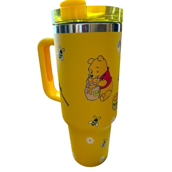 Stanley 40oz Quencher H2.0 Winnie the Pooh Themed Yellow Tumbler NWT - Picture 7 of 8